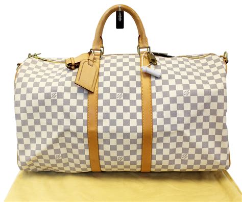 louis vuitton keepall bandouliere damier azur 55|keepall bandouliere 55 price.